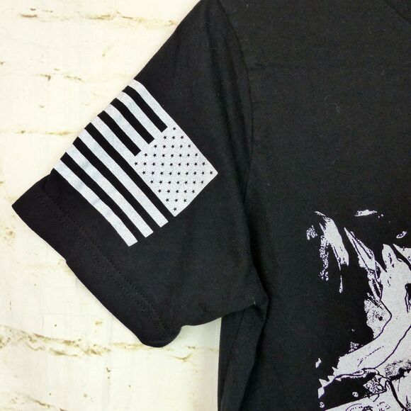 Grunt Style T-Shirt Mens M Black USA Straight Outta Colonies Graphic Patriotic - Picture 3 of 9